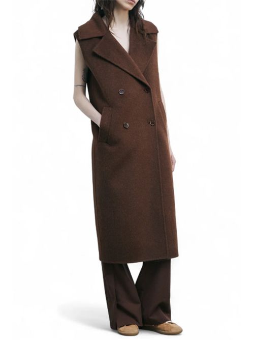 Cappotto smanicato in lana e alpaca Patrizia Pepe PATRIZIA PEPE | 8O0189-A610B834